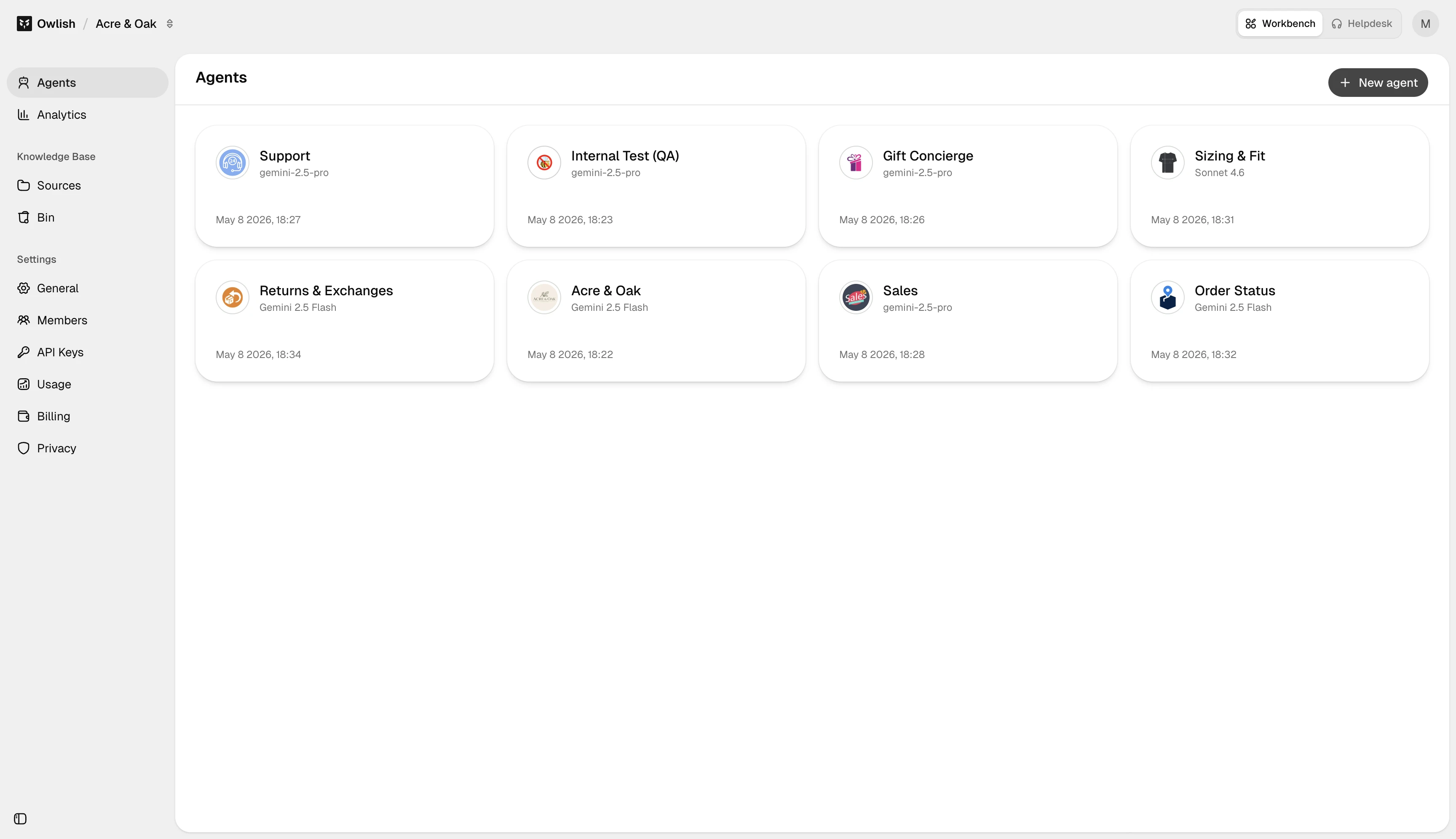 All agents gallery